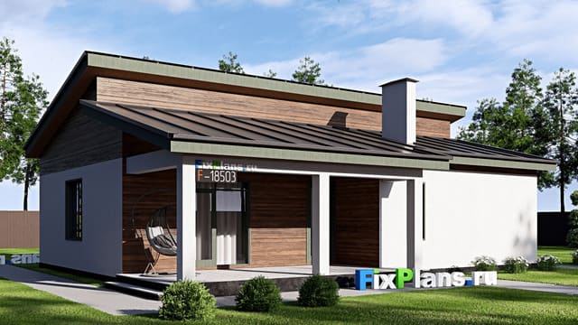 Одноэтажный дом F-18503